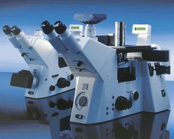 Image: The Axiovert 200 inverted microscope (Photo courtesy of Carl Zeiss).